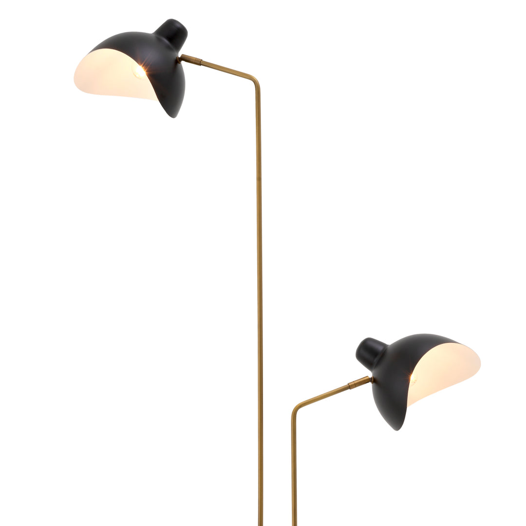 Floor Lamp Asta Double - Antique Brass Finish UL