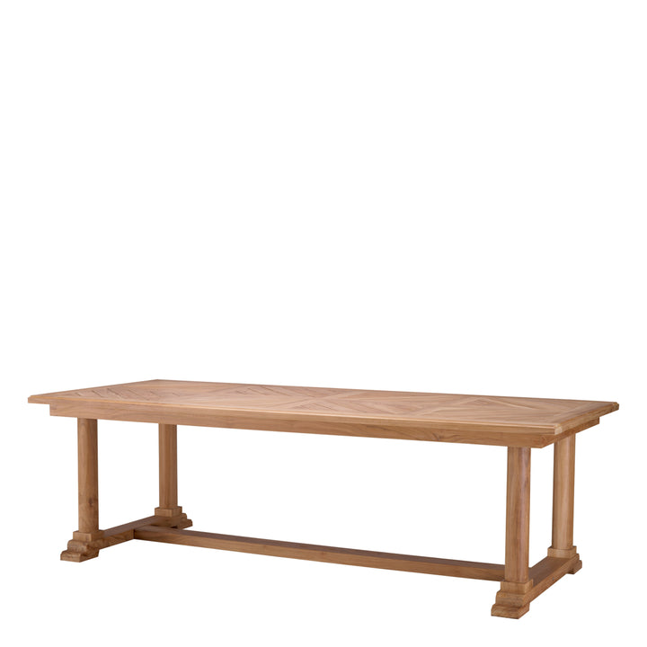 Outdoor Dining Table Bell Rive Natural Teak