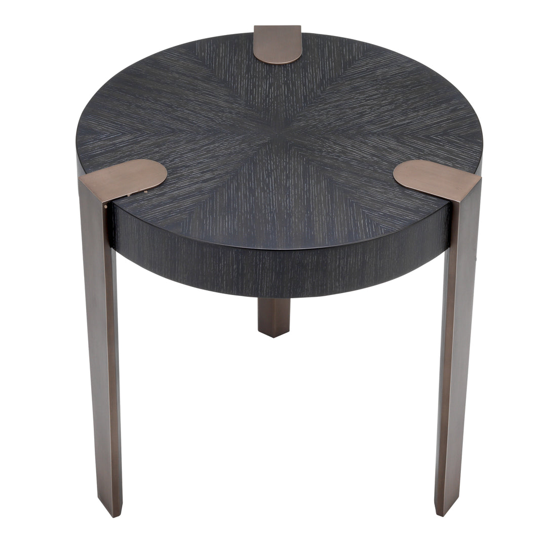 Eichholtz Oxnard Side Table - Black & Bronze