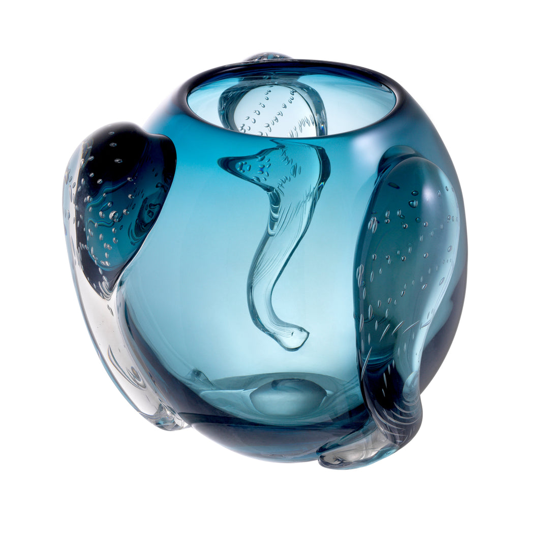 Eichholtz Sianluca Vase Large - Blue & Clear
