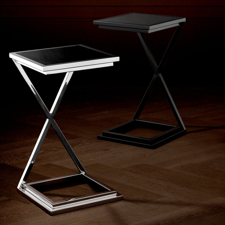 Cross Side Table - Black