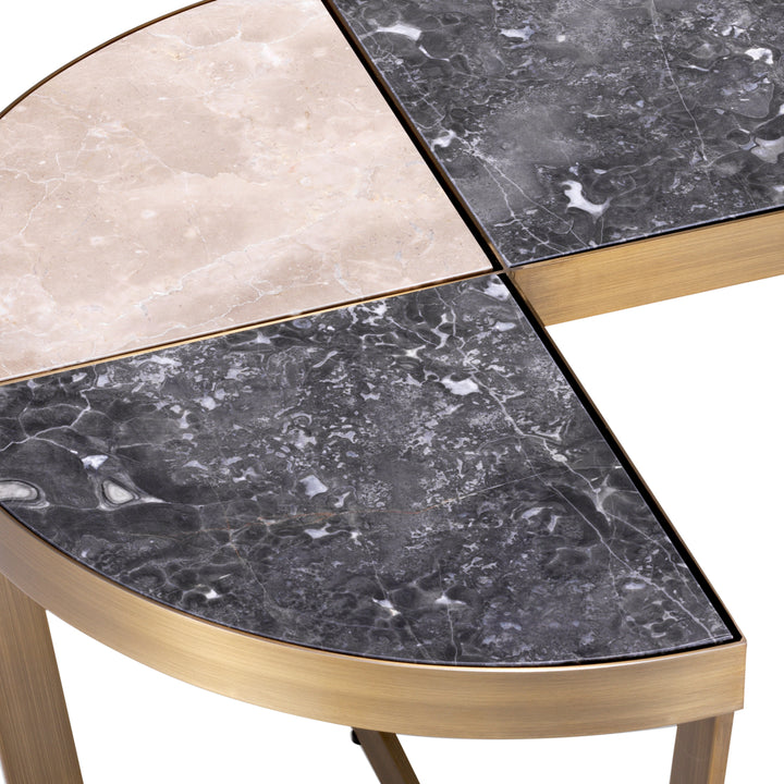 Turino Side Table - Bronze & Black
