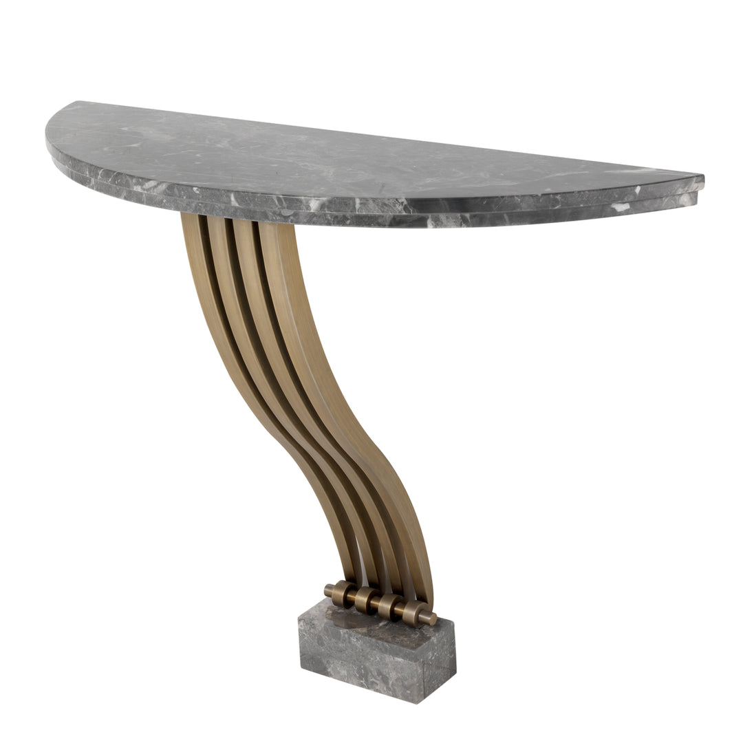 Renaissance Console Table - Bronze & Gray