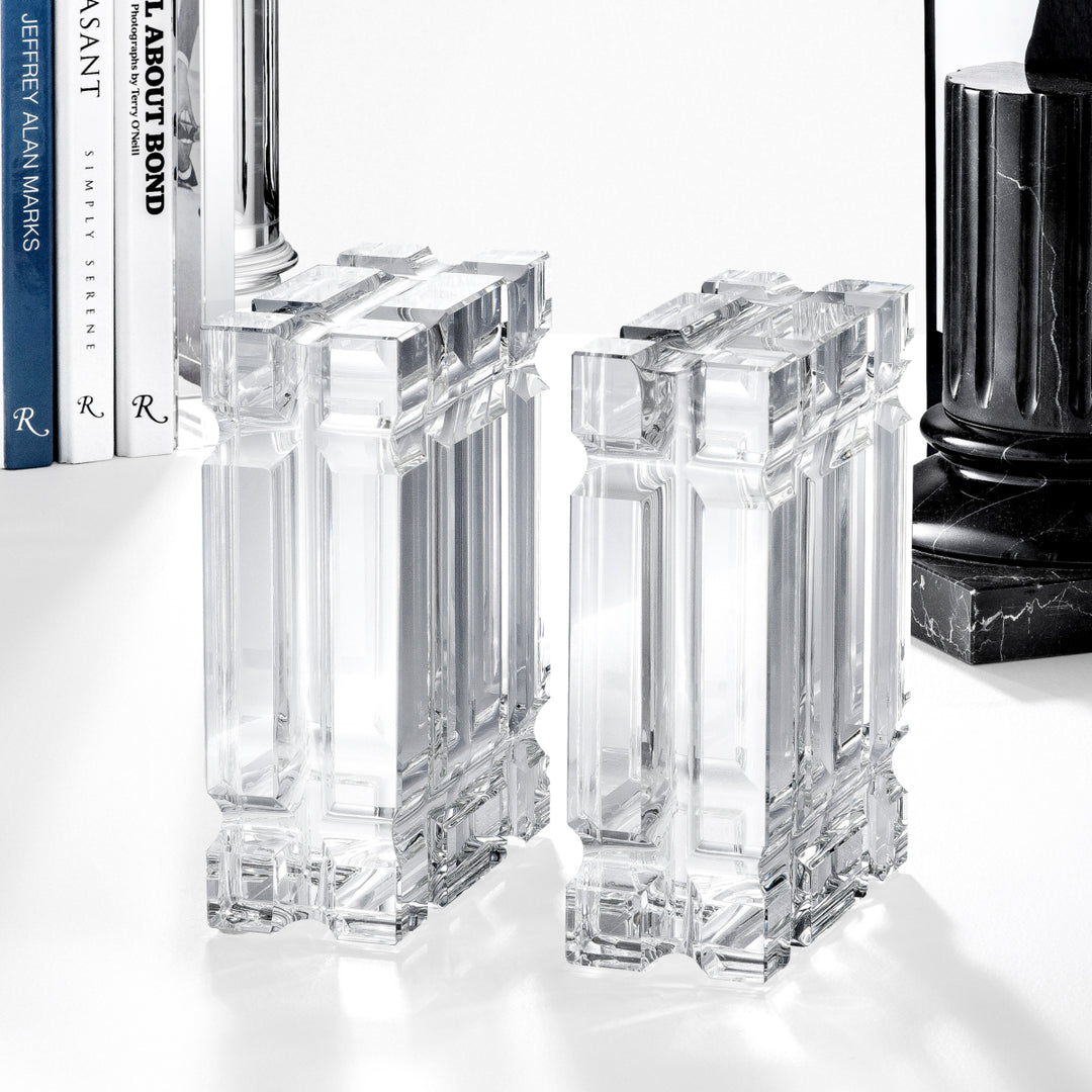 Eichholtz Linea Bookends - Crystal Glass