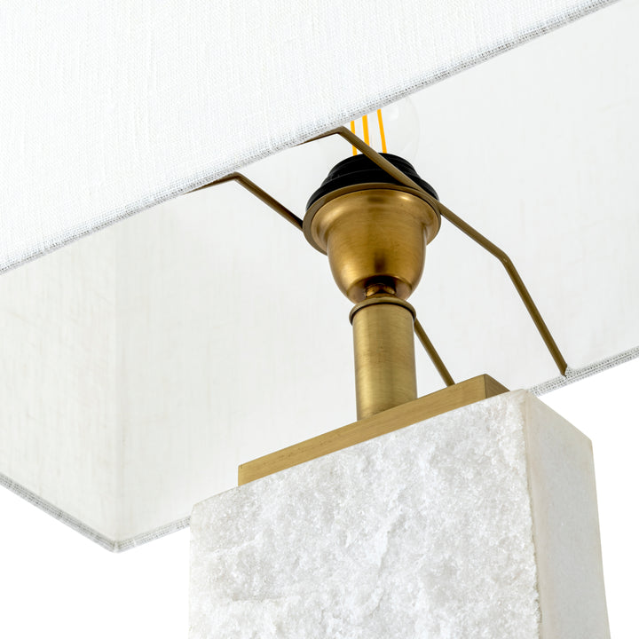 Floor Lamp Newton - Antique Brass Finish Including Shade UL