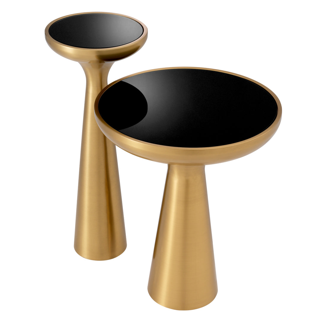 Eichholtz Lindos High Side Table _x0096_ Brass & Black