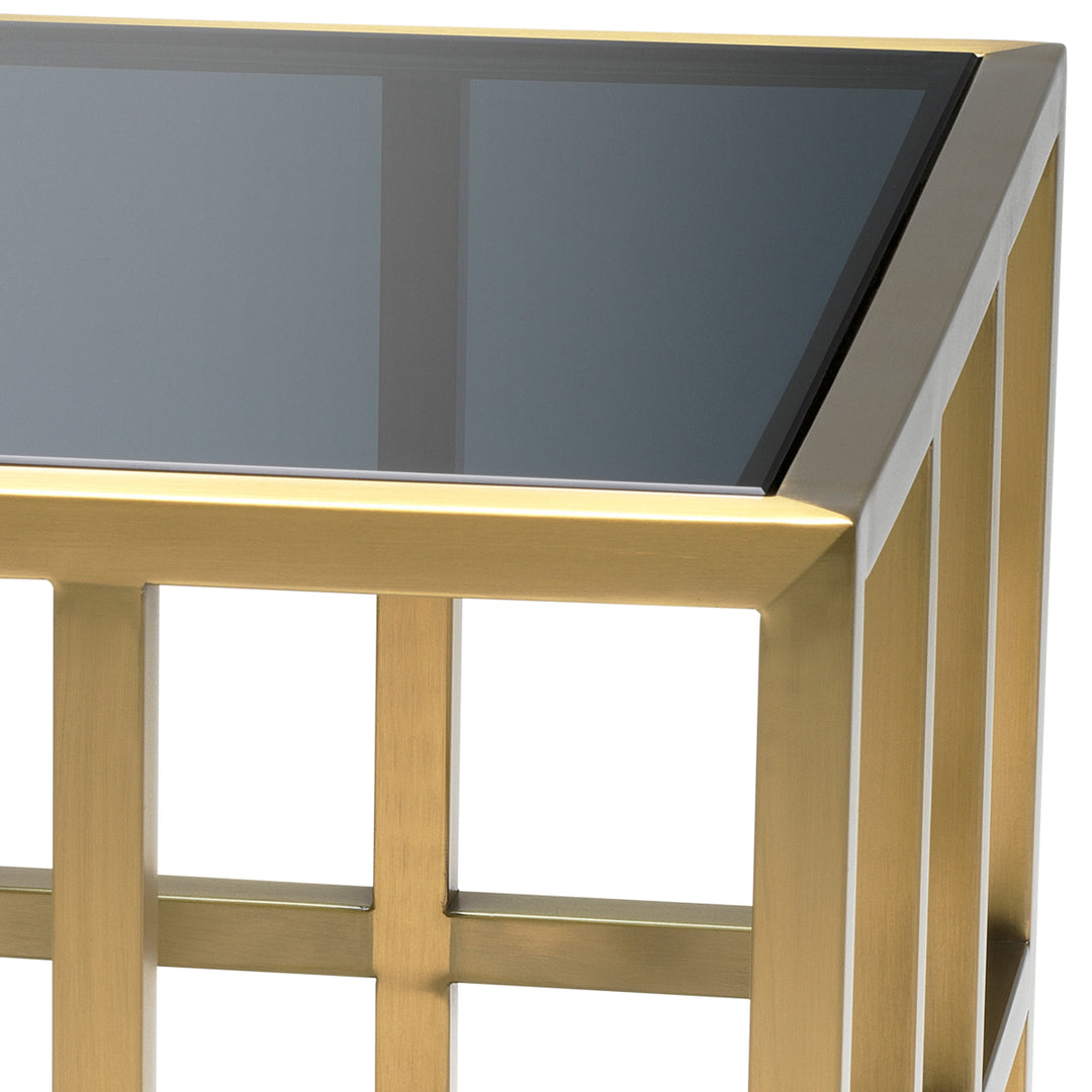Lazare Side Table - Gold & Black