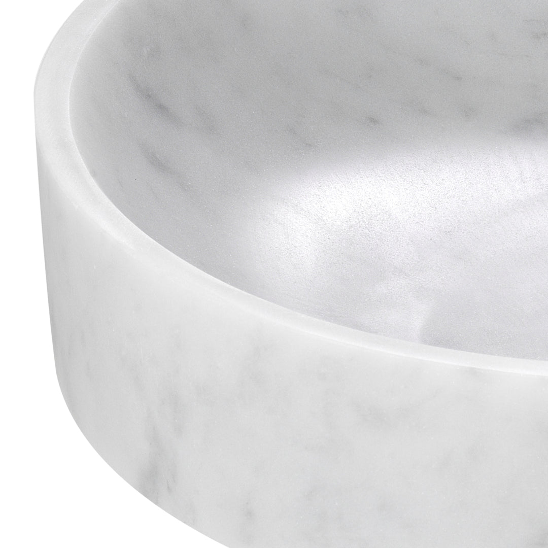 Eichholtz Santiago Decorative Bowl - Carrara White Marble