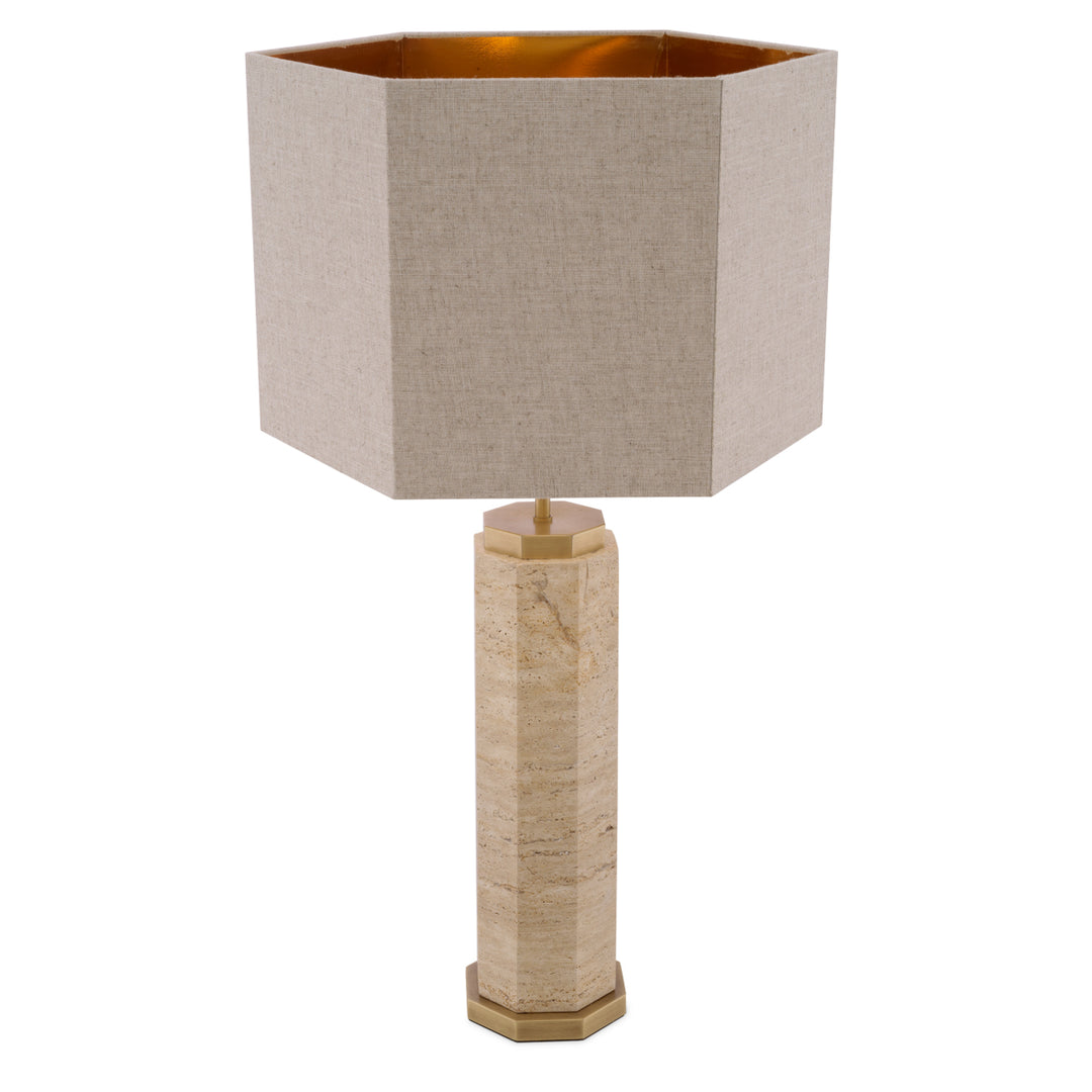 Eichholtz Table Lamp Newman - Travertine Including Shade UL