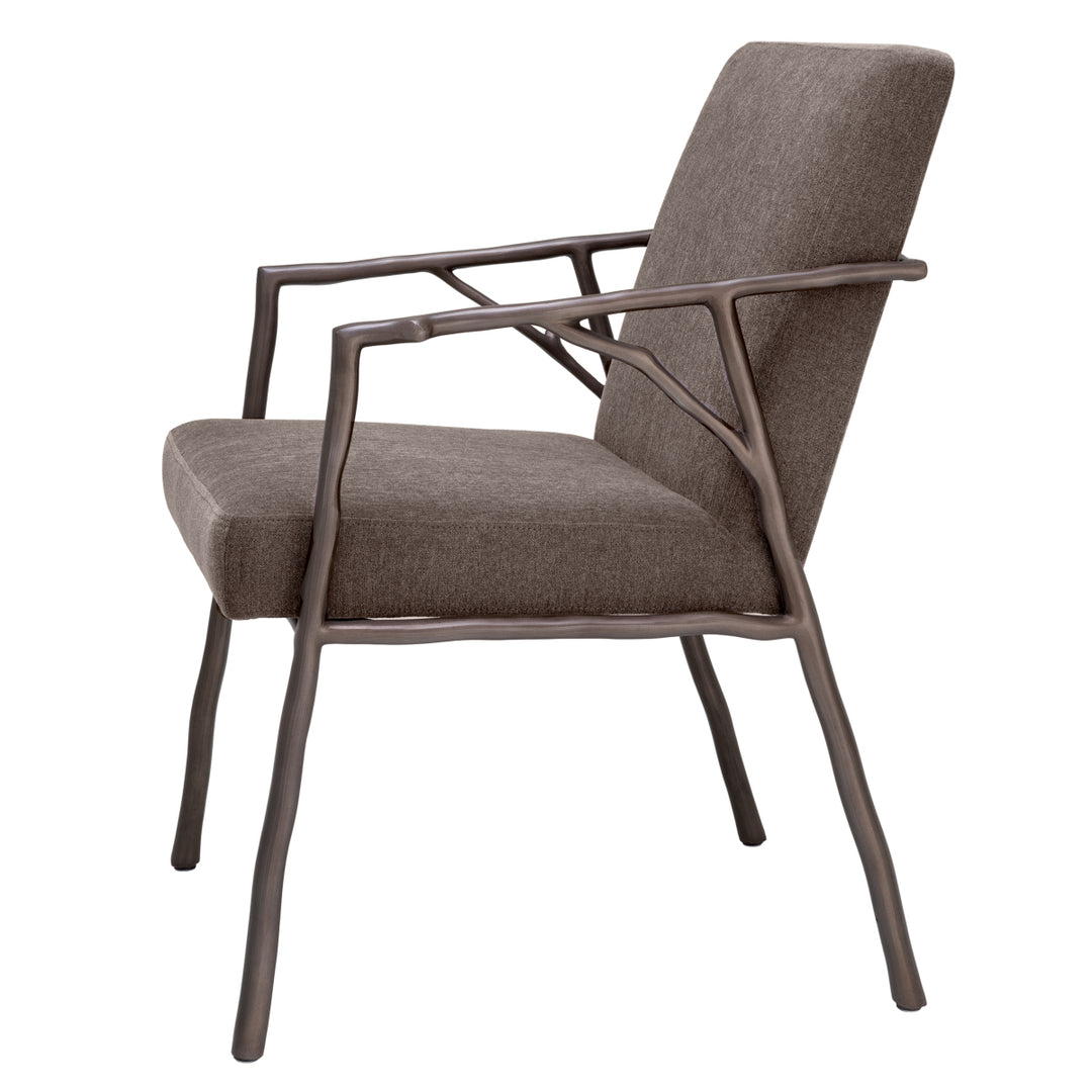 Antico Dining Chair - Brown & Bronze