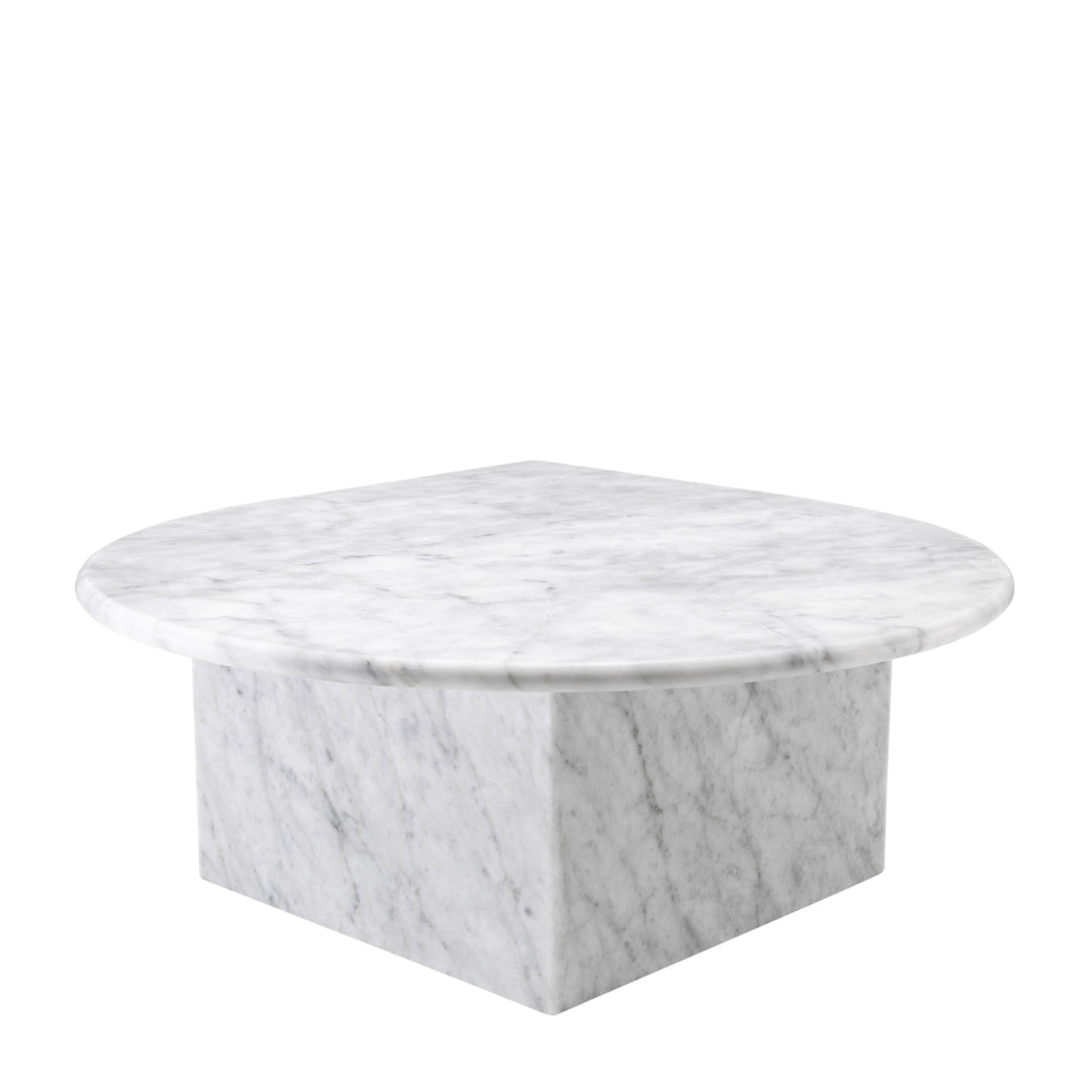 Coffee Table Naples - White Carrera Marble - Set Of 3