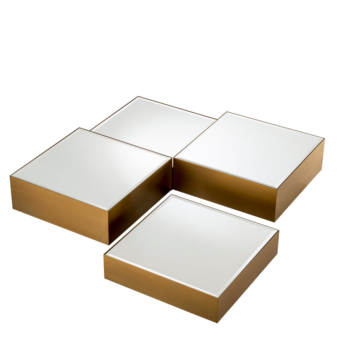 Esposito Coffee Table Set of 4 - Brushed Brass