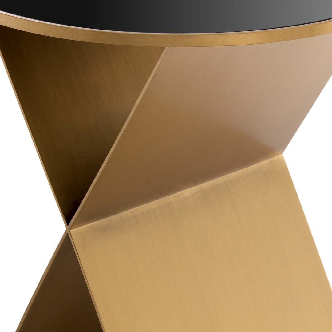 Fitch Small Side Table - Black & Gold