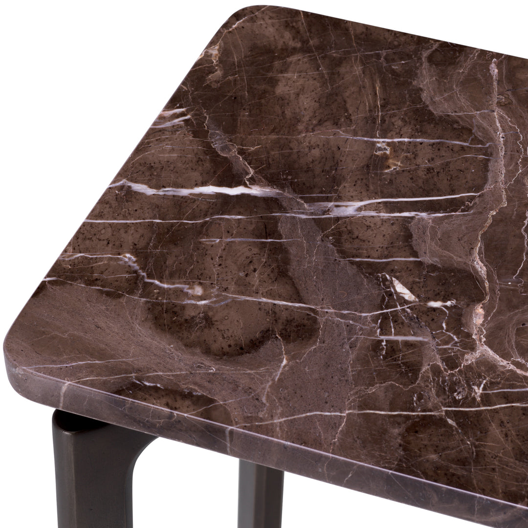 Console Table White House Brown Marble