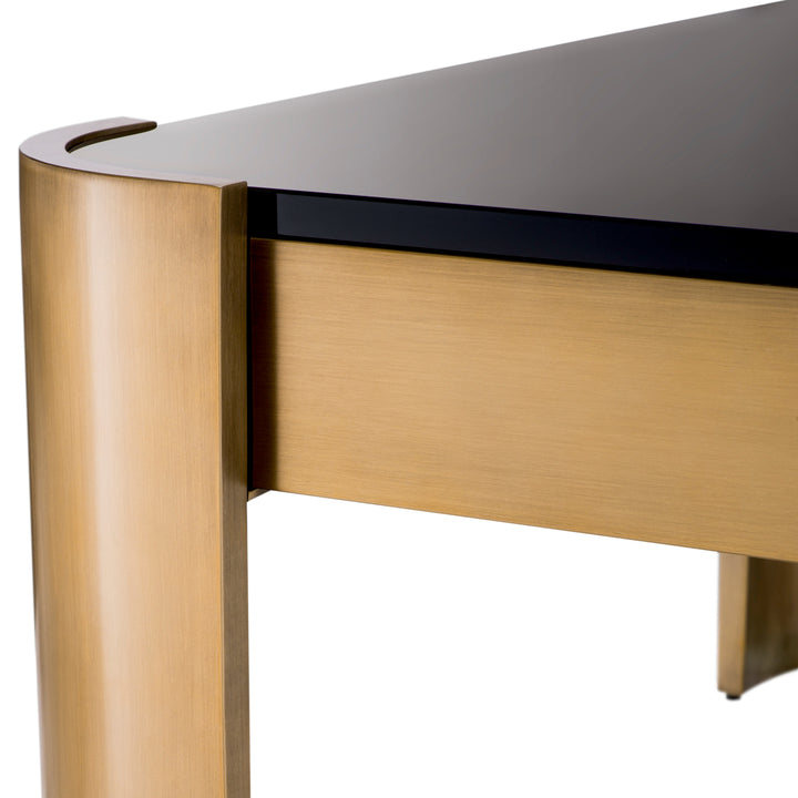 Courrier Coffee Table - Gold & Black