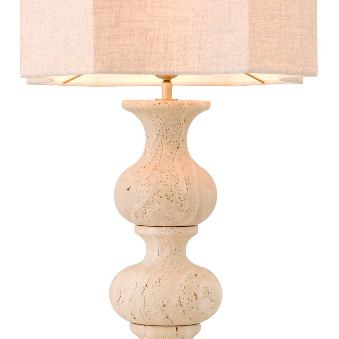 Eichholtz Table Lamp Mabel - Travertine Including Shade UL
