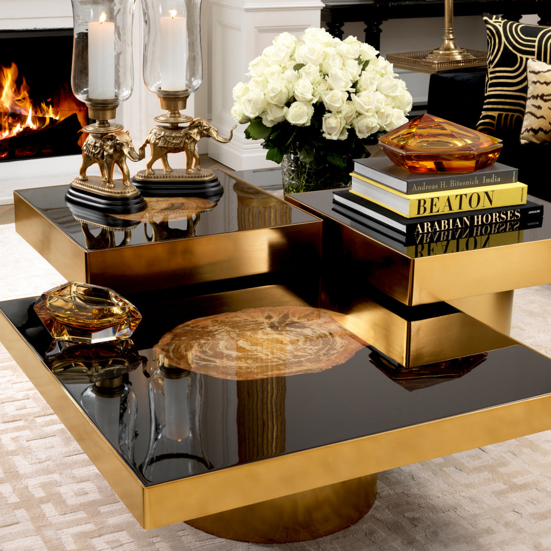 Villièrs Coffee Table - Gold & Black