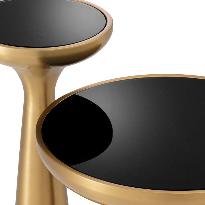 Lindos Low Side Table _x0096_ Brass & Black