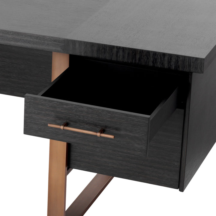 Eichholtz Canova Desk - Black & Bronze
