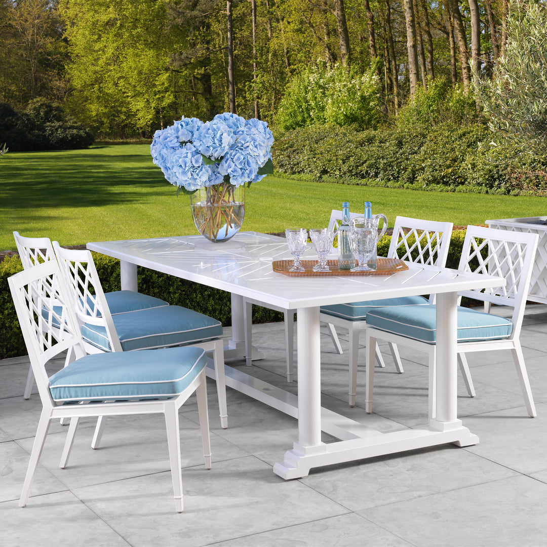 Bell Rive Outdoor Dining Table - White
