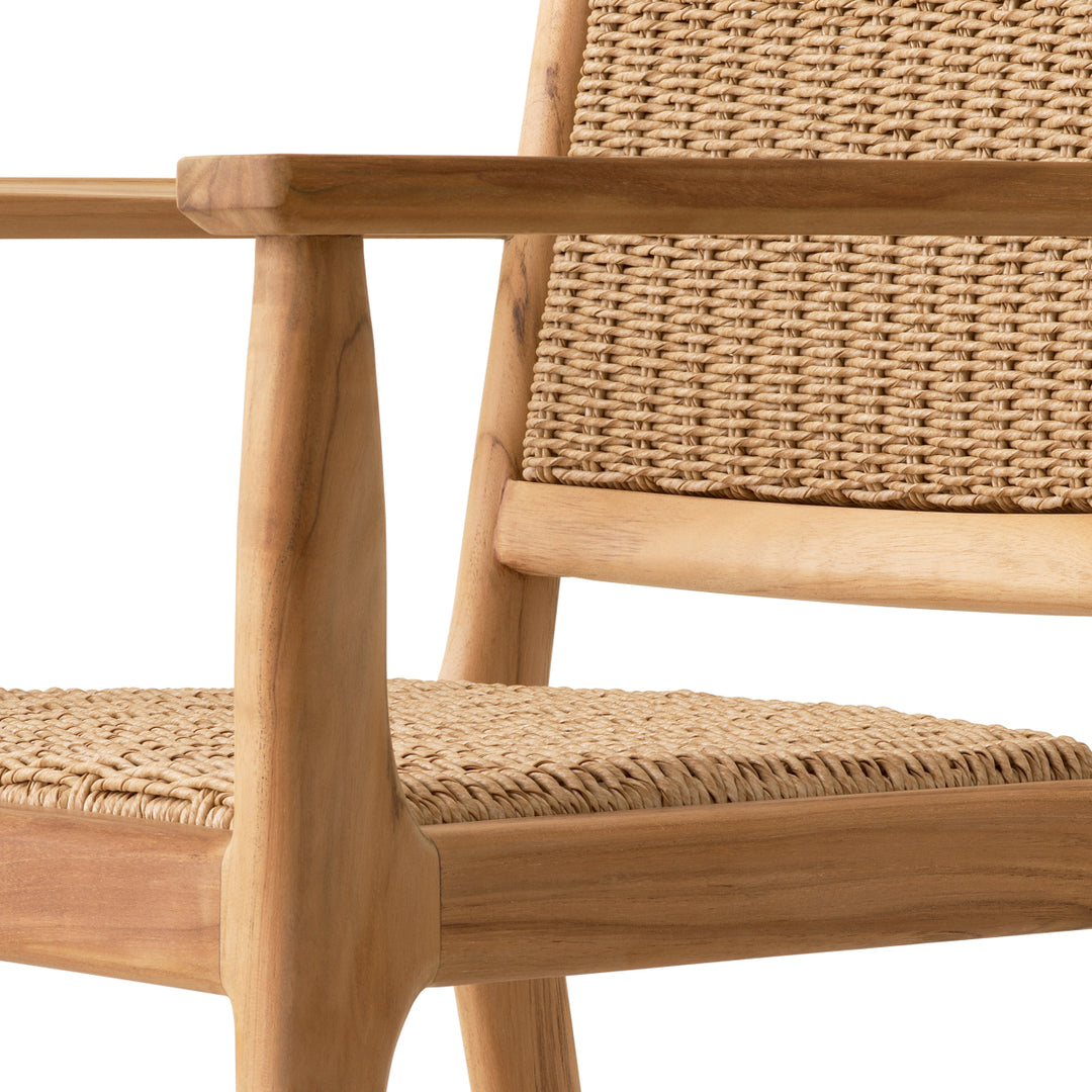 Outdoor Dining Chair Pivetti With Arm Natural Teak