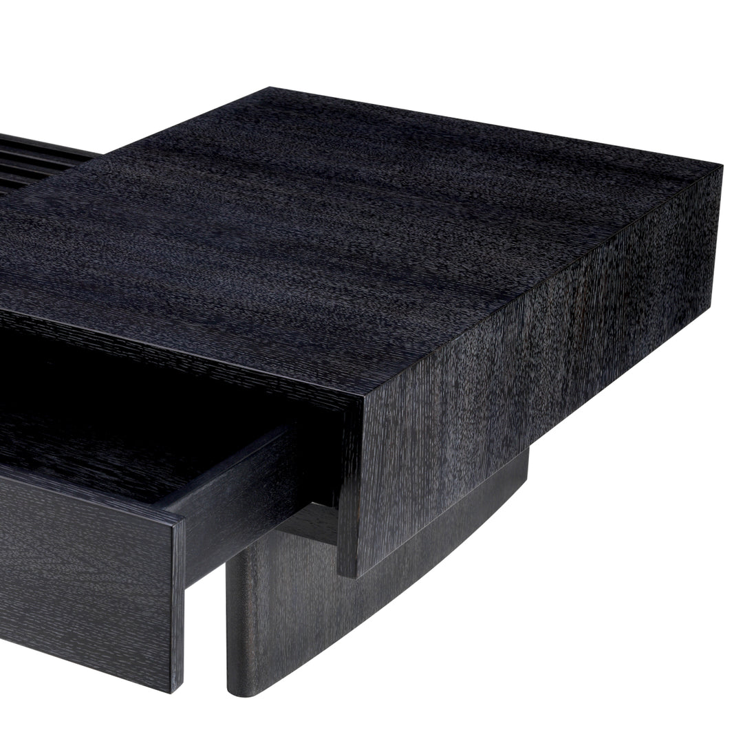 Eichholtz Coffee Table The Crest - Charcoal Grey Oak Veneer Including