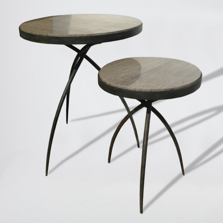 Tripod Table with Gray Marble Top
