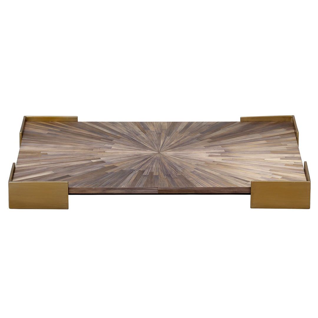 Palm Marquetry Tray - Available in 2 Colors