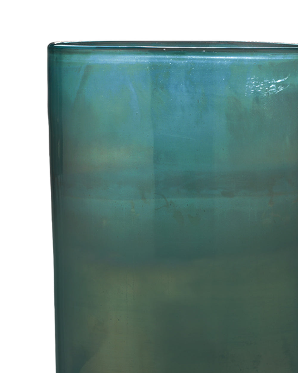Large Vapor Vase in Metallic Aqua