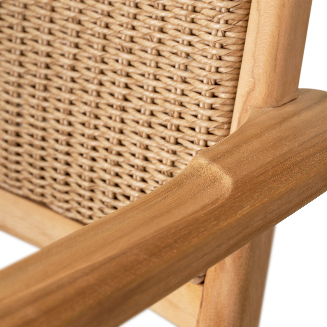 Outdoor Dining Chair Pivetti With Arm Natural Teak