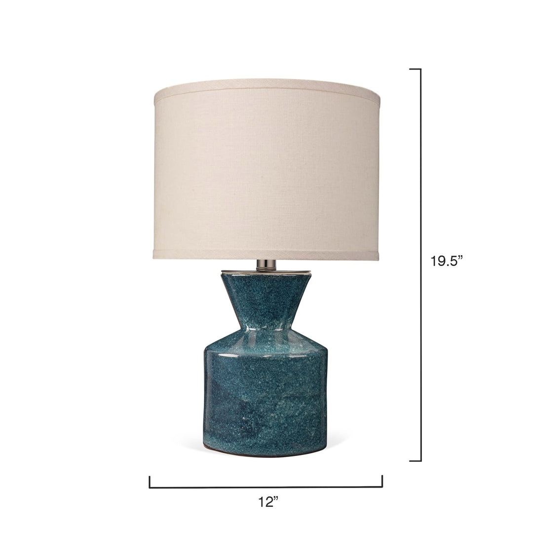 Berkley Table Lamp in Blue Ceramic