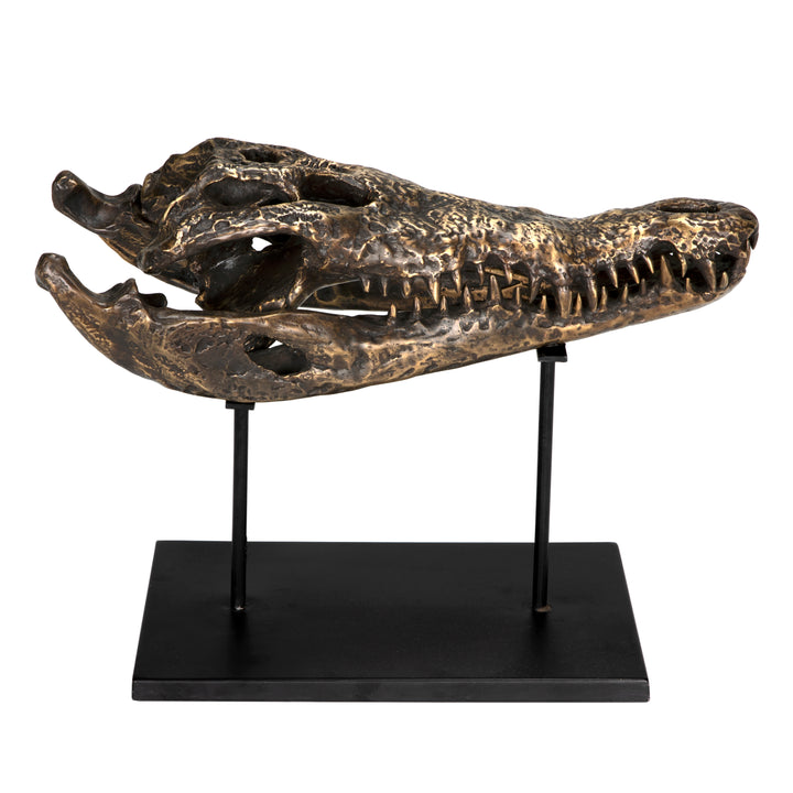 Brass Alligator On Stand - Available in 3 Sizes