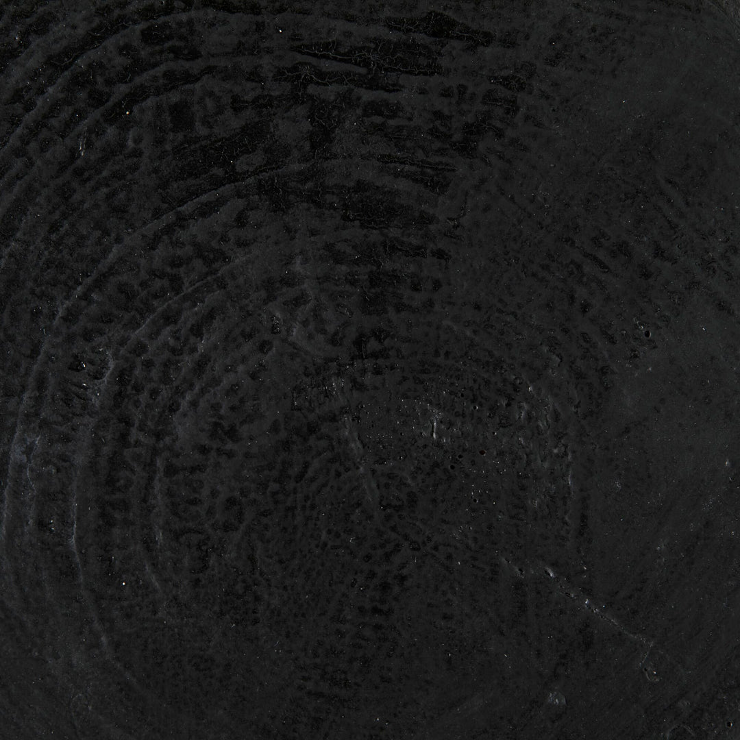 Samson Stool/Side Table Black Burnt Resin