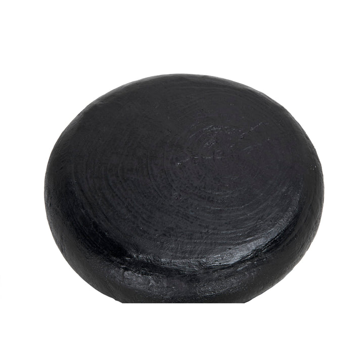 Samson Stool/Side Table Black Burnt Resin
