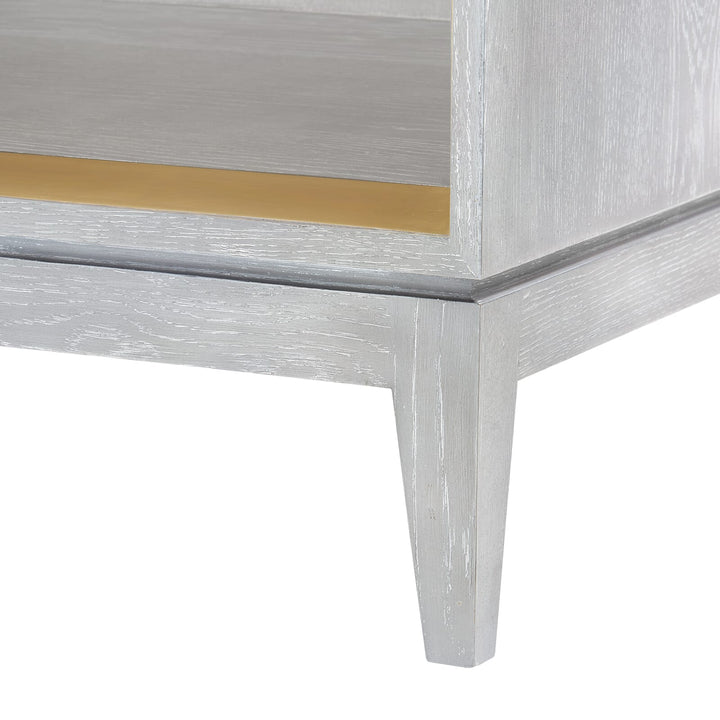 Lina 1-Drawer Side Table - Gray