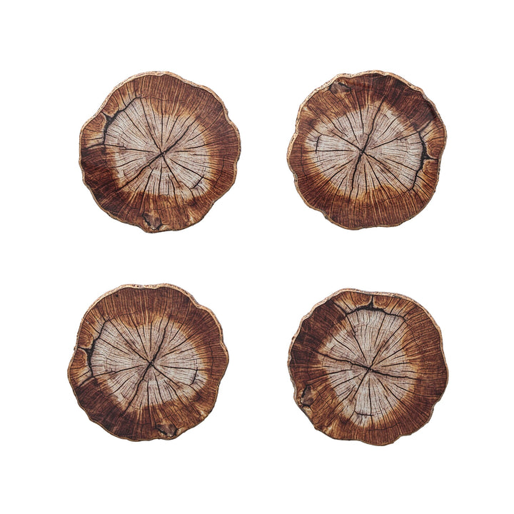 Cedar Coasters in Brown - Set of 4 in a Gift Box