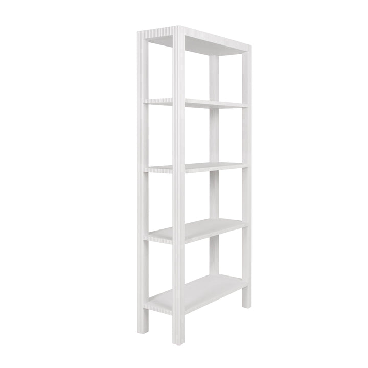 Fluted Etagere In White Washed Oak