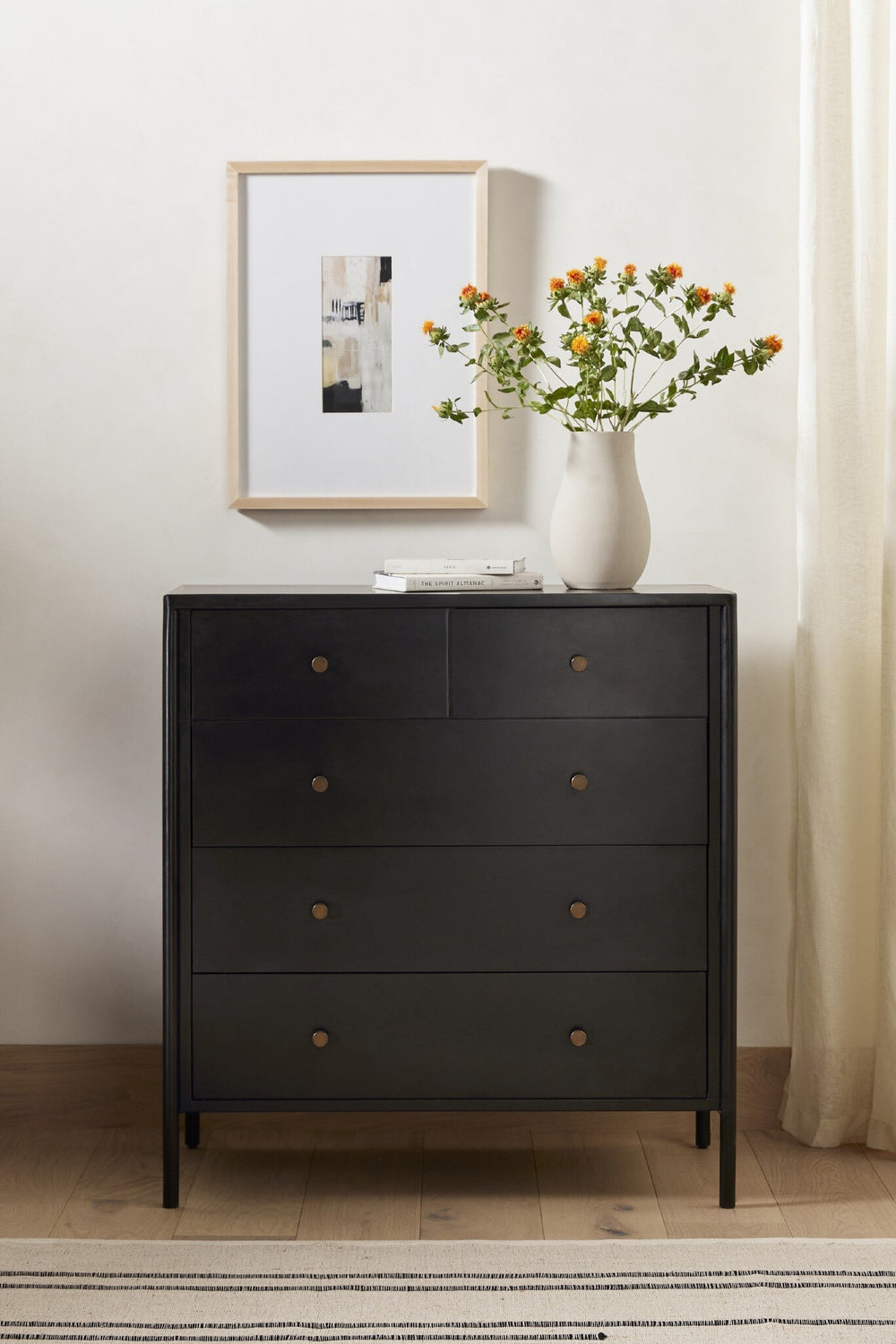 Four Hands Sahar 5 Drawer Dresser - Black