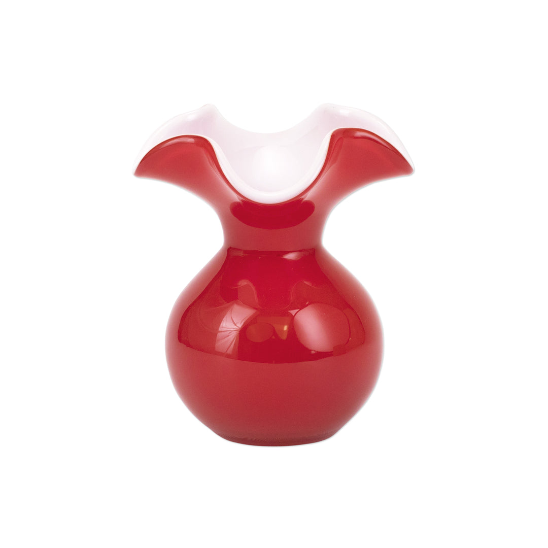 Hibiscus Glass Red Bud Vase - Set of 4
