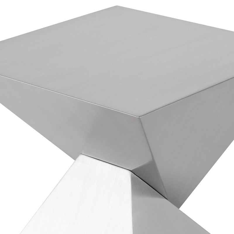 Nuevo Giza Steel Side Table - Silver
