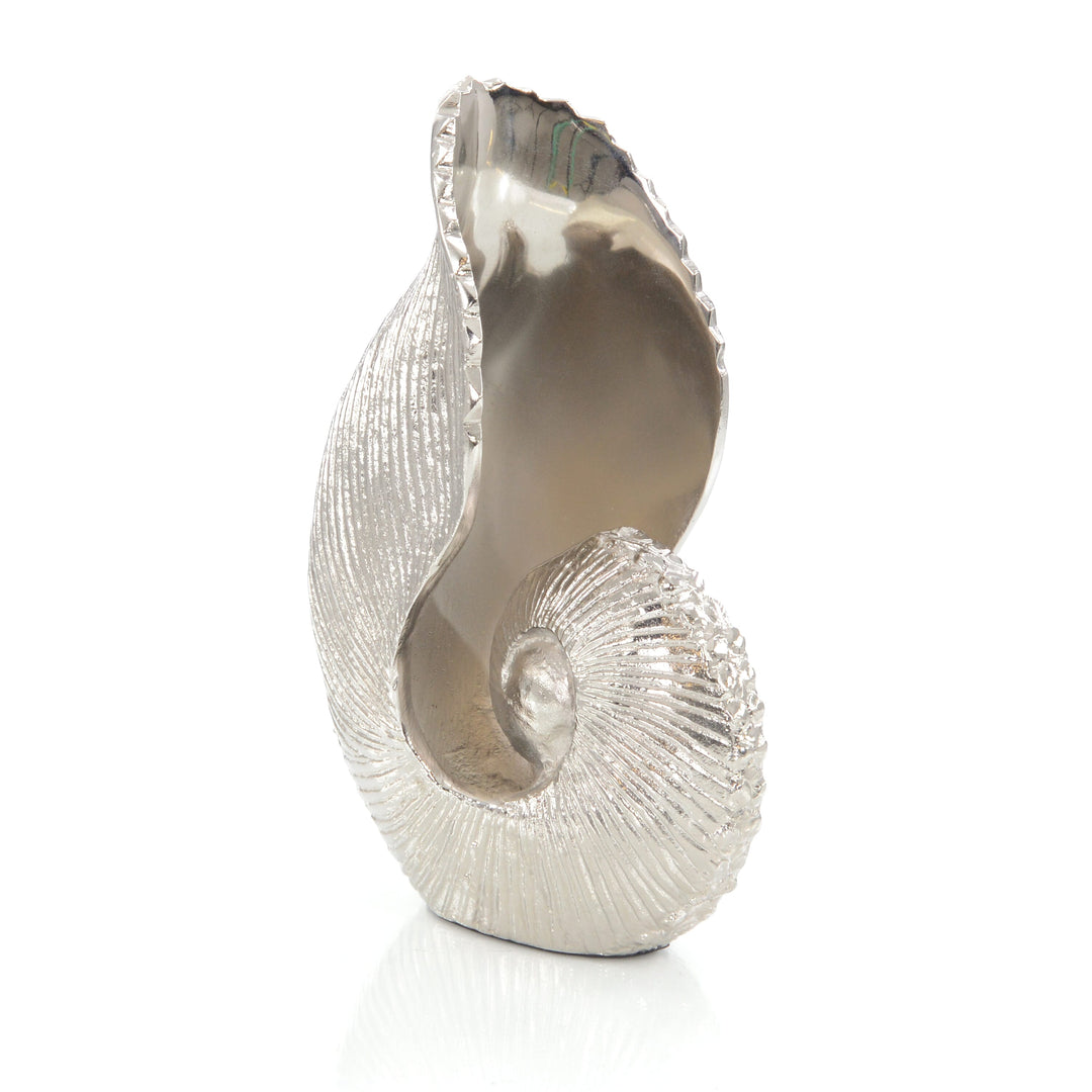 Nautilus Seashell Nickel Sculpture