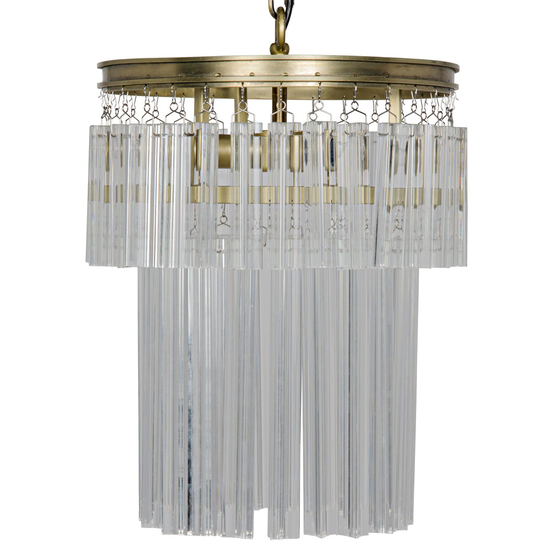 Toby Chandelier Antique Brass and Crystal