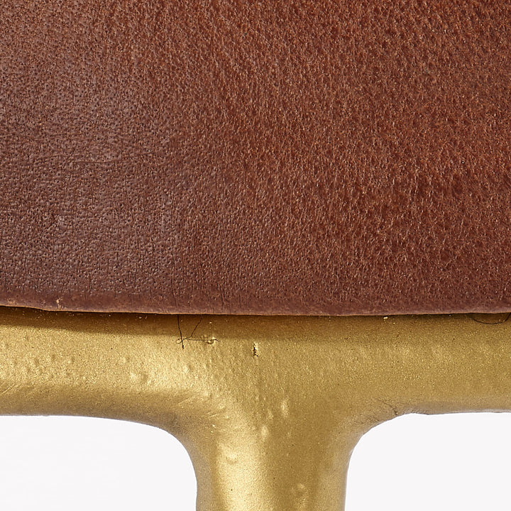 Henry Round Leather Barstool - Available in 2 Colors