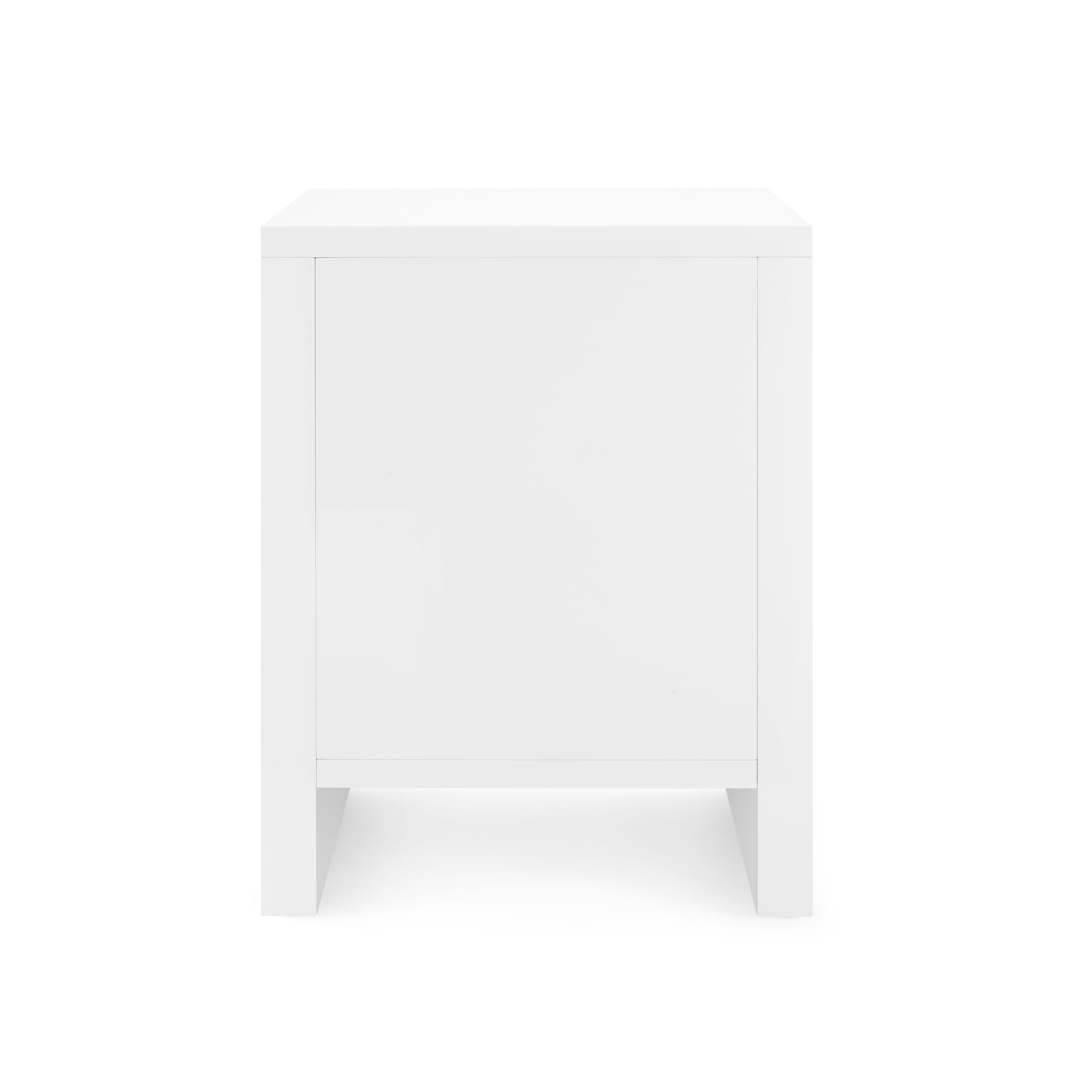 Margo 3-Drawer Side Table-Chiffon White