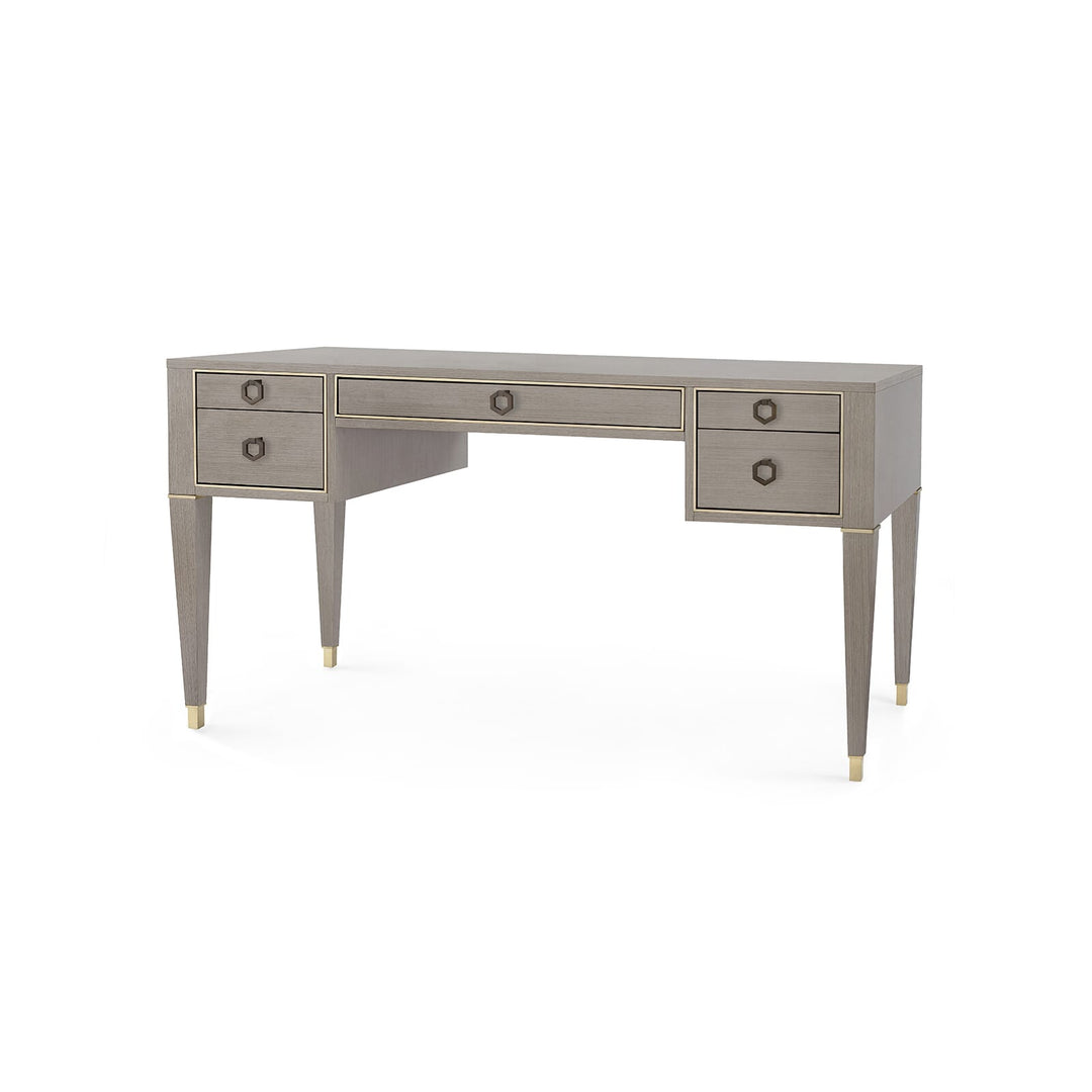 Parish Desk - Champagne Finish Accents - Available in 2 Colors