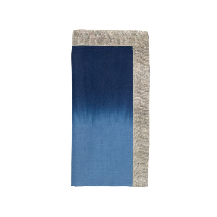 Kim Seybert Dip Dye Napkin in Blue & White Set of 4