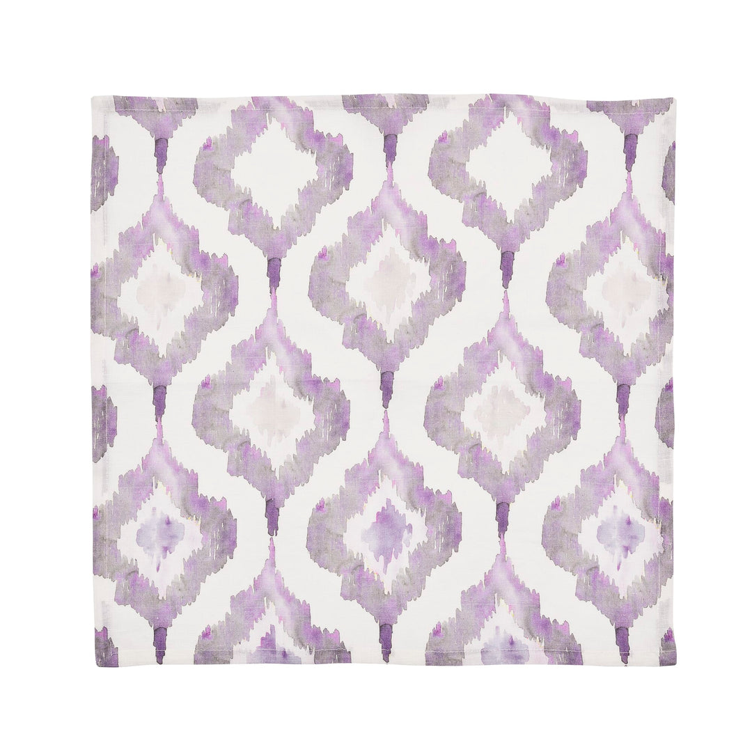 Watercolor Napkin in Gray & Lilac - Set of 4