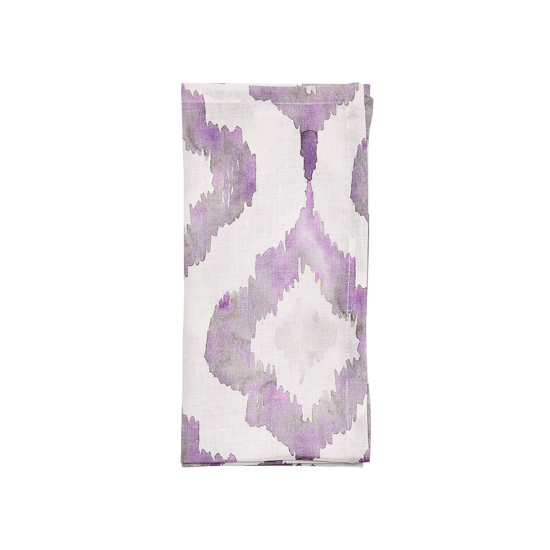 Watercolor Napkin in Gray & Lilac - Set of 4
