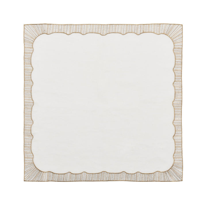 Frame Napkin in White - Gold & Silver - Set of 4