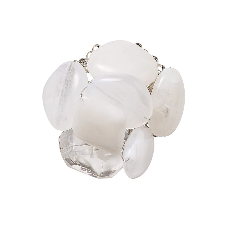 Kim Seybert Sea Stone Napkin Ring in White Set of 4